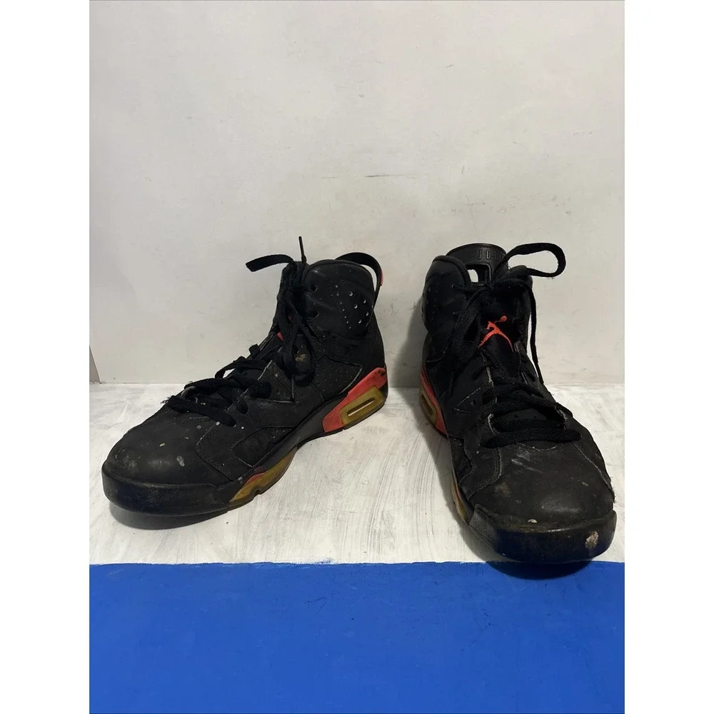 Nike Air Jordan 6 Retro Mens Sneaker 10.5 Black Infrared 384664-060